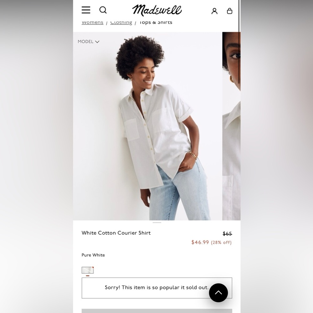 Madewell Crisp White Courier Shirt